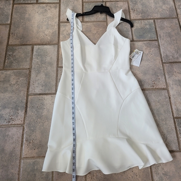 Aidan by Aidan Mattox Crepe Bradil Body Con Fitted Cocktail Mini Dress - Picture 13 of 16